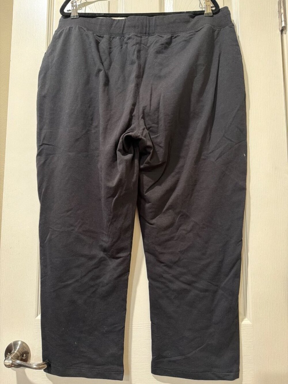 Travelsmith Black Cotton Blend Elastic Waist Pants XLP